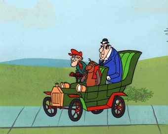 Hanna Barbera Around the World in 80 Days Crumden, Smerky and Bumbler in the Fierce Arrow Hand Painted Reproduction Animation Cel Art.