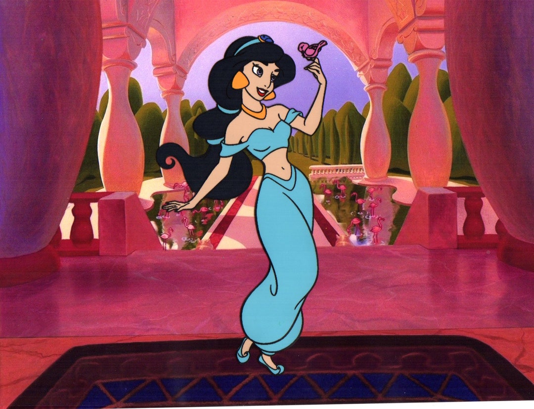 Aladdin Princess Jasmin Hand Painted Animation Cel Art