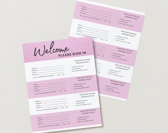 Tag der offenen Türe Sign In Sheet | Anpassbare Leinwand