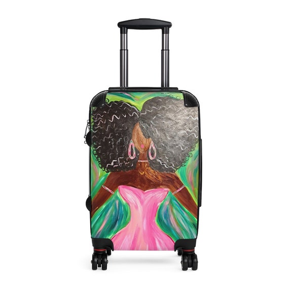 Pink and Green Cabin Suitcase Etsy UK