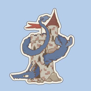 Arlos Turm Sticker | Fantasy Vinyl Aufkleber | Die Cut Sticker für Bullet Journals und Scrapbooking | Clodle Illustrationen