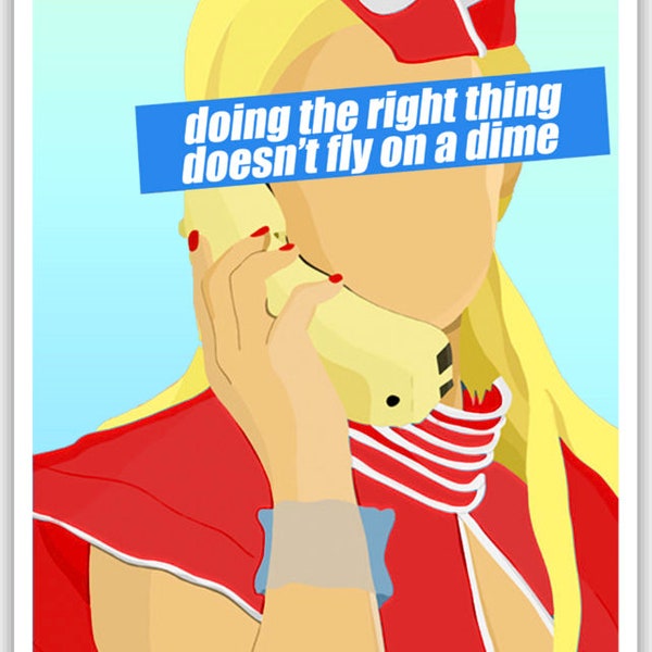 Red Doesn't Fly on a Dime Flight Attendant Popstar Sticker