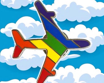 Pride Airplane Pin (for shipping/postal services)