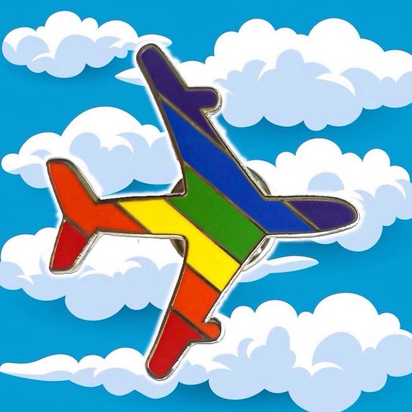 Pride Airplane Pin (for shipping/postal services)