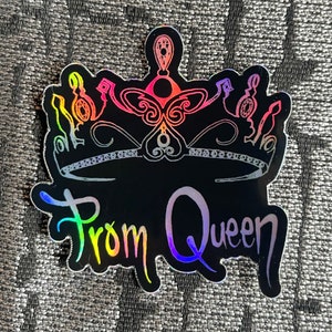 Prom Queen Logo hologram sticker