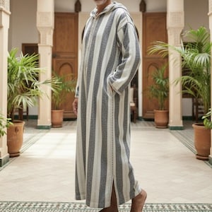 Moroccan Djellaba for Men caftan - Traditional Winter Moroccan Clothing