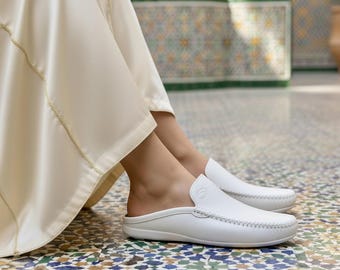 Moroccan Mokassin Shoes Belgha Meksaa mens babouche – 100% Genuine Leather Slippers