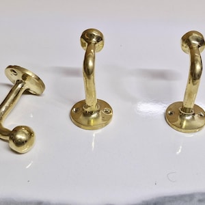 Handmade Unlacquered Brass Wall Hook – Moroccan Ornate Coat & Towel Hanger – Solid Brass Vintage Hook for Wall or Door