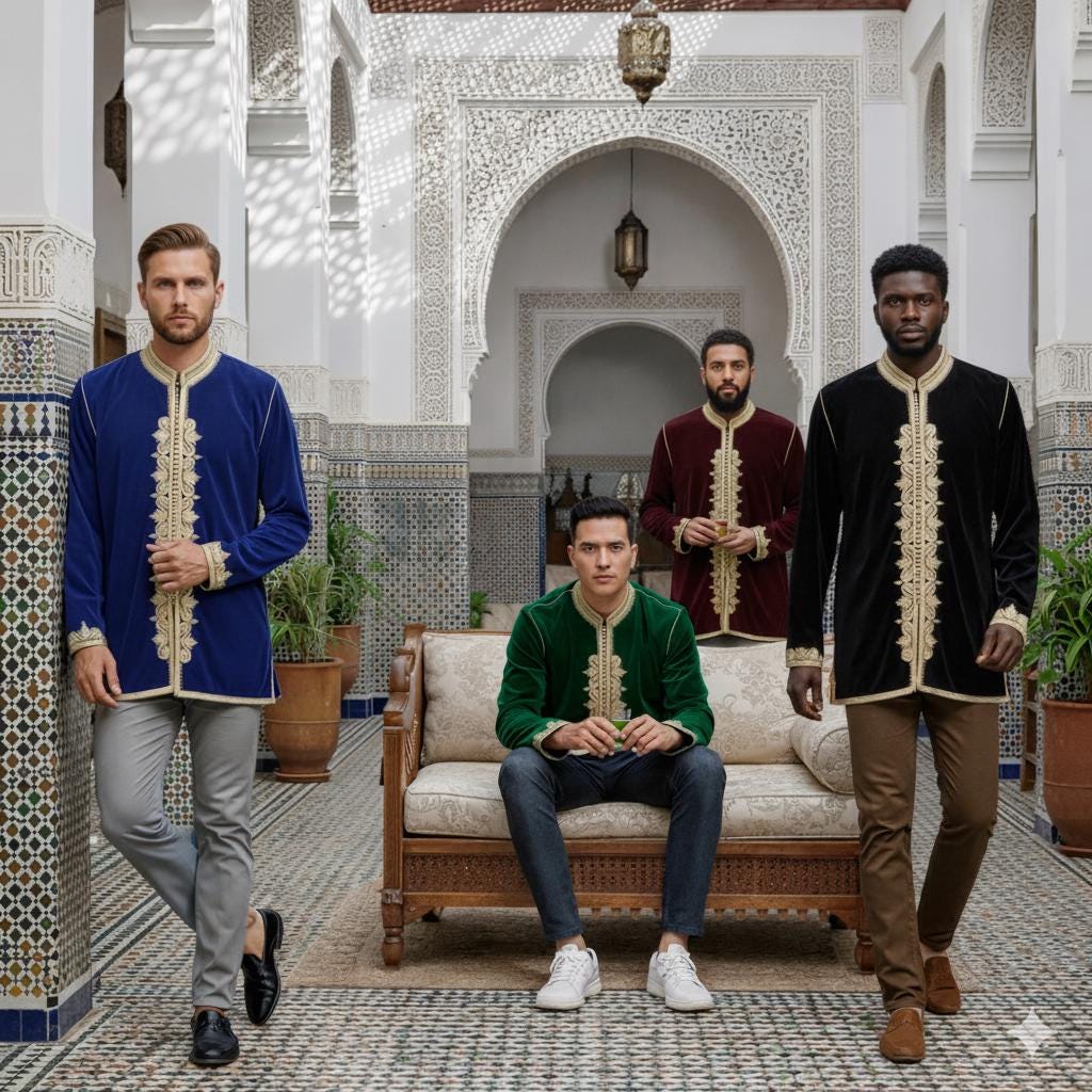 bohemian dress up men Male Boho Outfit Embrace effortless style and BEST-SELLER Long Sleeve Satin Combo Color:Light Silver