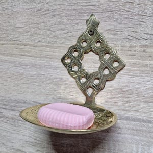 Handmade Copper Brass Soap Holder – Wall-Mounted Gold Dish