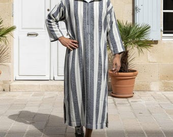 Moroccan Djellaba for Men caftan - Traditional Winter Moroccan Clothing