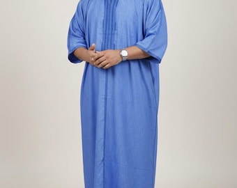 Men's Cotton Djellaba – Handgjord traditionell Kaftan