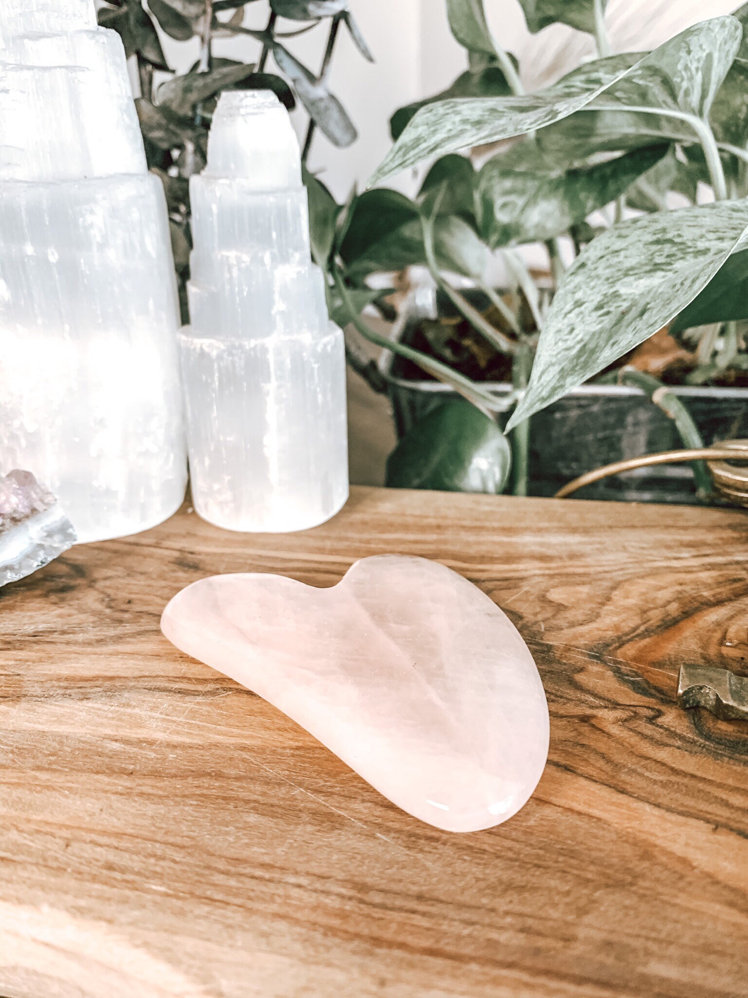 GUA SHA made from natural JADE for facial massage skin | Etsy