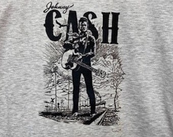 T-Shirt Johnny Cash. T-shirt de musique. Tee-shirt graphique. T-shirt de musique country. Un cadeau pour lui. Tee-shirt en coton doux.