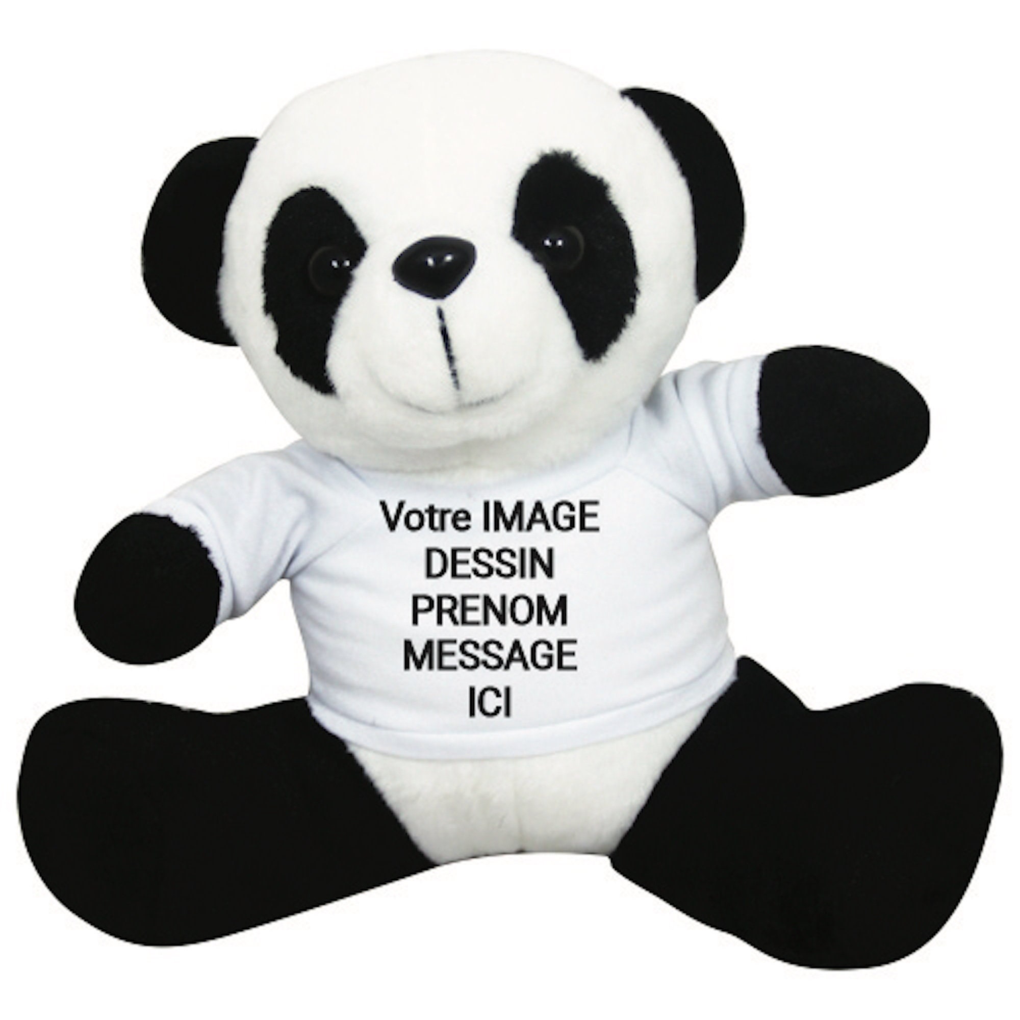Doudou panda marque mots d'enfants à personnaliser - Au Fil du Génie