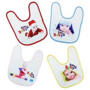 Baby bib to customize sponge lining - 4 colors
