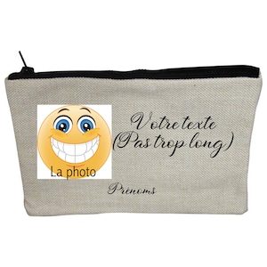 Anpassbares Set, personalisiertes Beutel. Hanftasche. Farbe 16 x 23 cm Geschenk-Foto-Botschaft Nachname