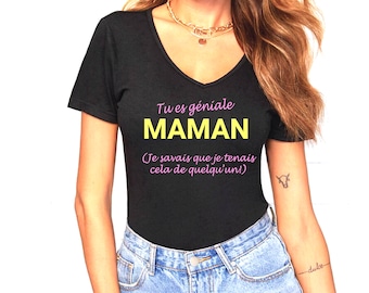 Women s V neck Cotton T shirt With Heat adhesive Transfer you re