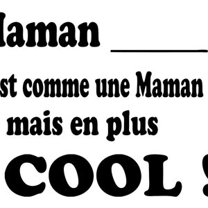 Maman + Mot la caractérisant personnaliser transfert thermocollant mat ou paillettes patch, écusson pour tissus et textiles