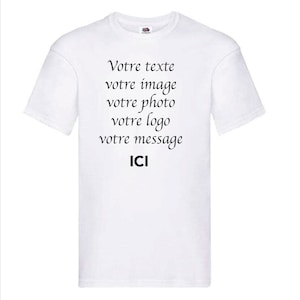 T-shirt personnalisé polyester touché coton unisexe image 1