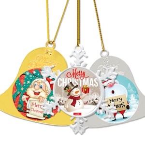 Aluminum Hanging Christmas Ornaments: Snowflake Christmas Bells to Customize