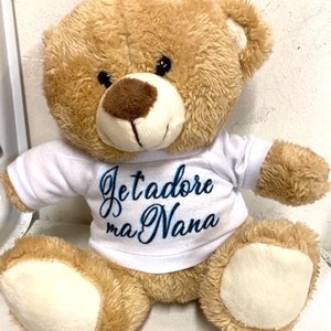 Peluche ourson avec Tee-shirt personnalisable. Peluche photo et texte image 10