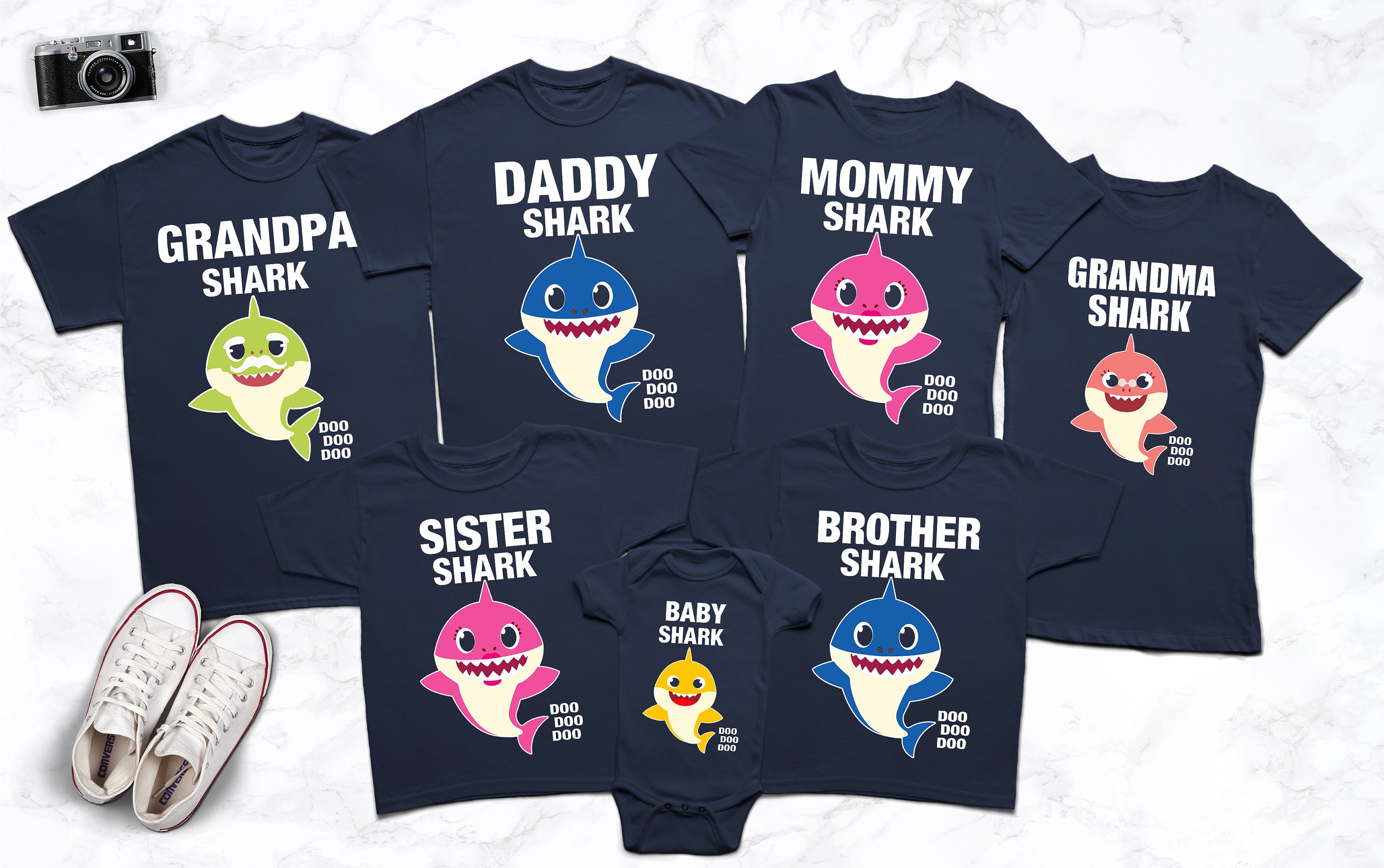 Custom Family Baby Shark Birthday Shirts Baby Shark Matching Etsy Canada