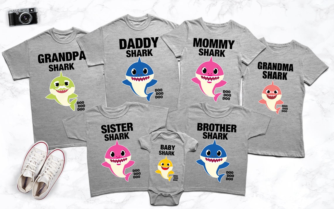 Custom Family Baby Shark Birthday Shirts Baby Shark Matching - Etsy