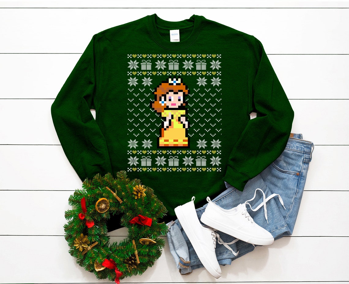 princess peach christmas sweater