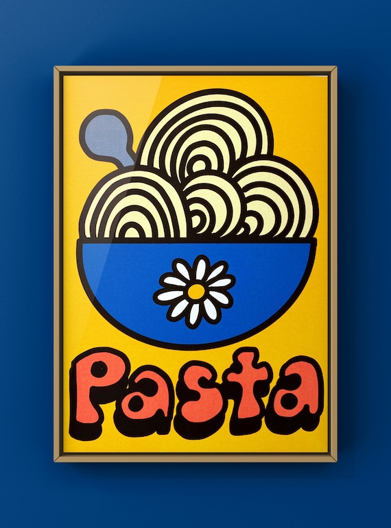 Pasta Wall Art/ Pasta Art Print/ Kitchen Wall Art/ Kitchen Etsy