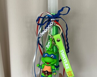 Ninja Turtles Easter Candle Lambada And Box Handmade Pascha Candle Christening Candle Traditional Lampada