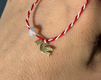 Bracelet Martis Marche Tradition grecque Le printemps arrive mauvais œil bonne chance Ficelle orthodoxe rouge blanc Protection solaire