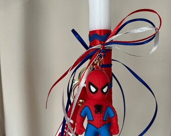 Super Hero Easter Candle Lambada And Box Handmade Pascha Candle Christening Candle Traditional Lampada