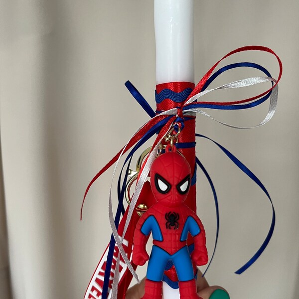 Super Hero Easter Candle Lambada And Box Handmade Pascha Candle Christening Candle Traditional Lampada