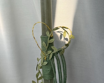 Paaskaars Lambada Handgemaakte Pascha-kaars Doopkaars Traditionele Lampada Paschalini-pastelkleur