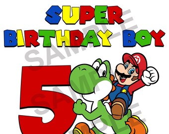Download Super Mario Birthday Svg Etsy