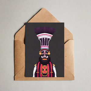 Ansichtkaart: The Forest Spirits | Tamasik Vorm | Kunst | Indiase | Kathakali Illustraties | Stationaire | Cadeau | Reiskaarten|