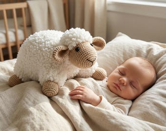 Sheep Crochet Pattern PDF, Amigurumi Lamb Plush Toy, Nursery Decor, Baby Gift