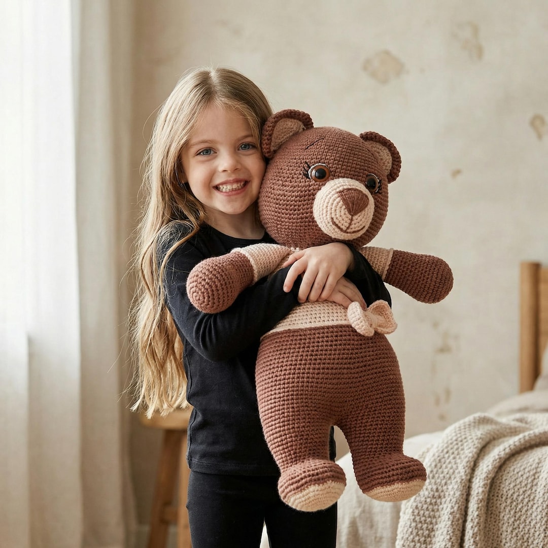 Giant Teddy Bear Crochet Pattern PDF, Large Amigurumi Toy, Beginner ...