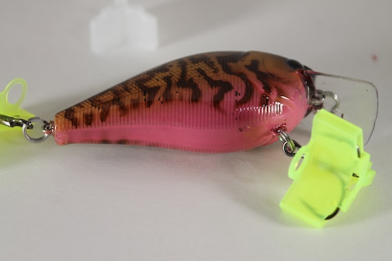 Custom Painted Lures 2.5 Pink and Brown Crawfish Crankbait