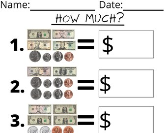 Counting Money Math Worksheet Elementary Math Worksheet How ...