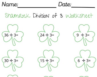 Division Worksheets - Etsy Sweden