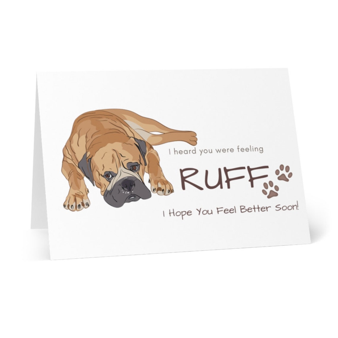 I Heard You Were Feeling Ruff Cards 8 pcs Dog Greeting Etsy