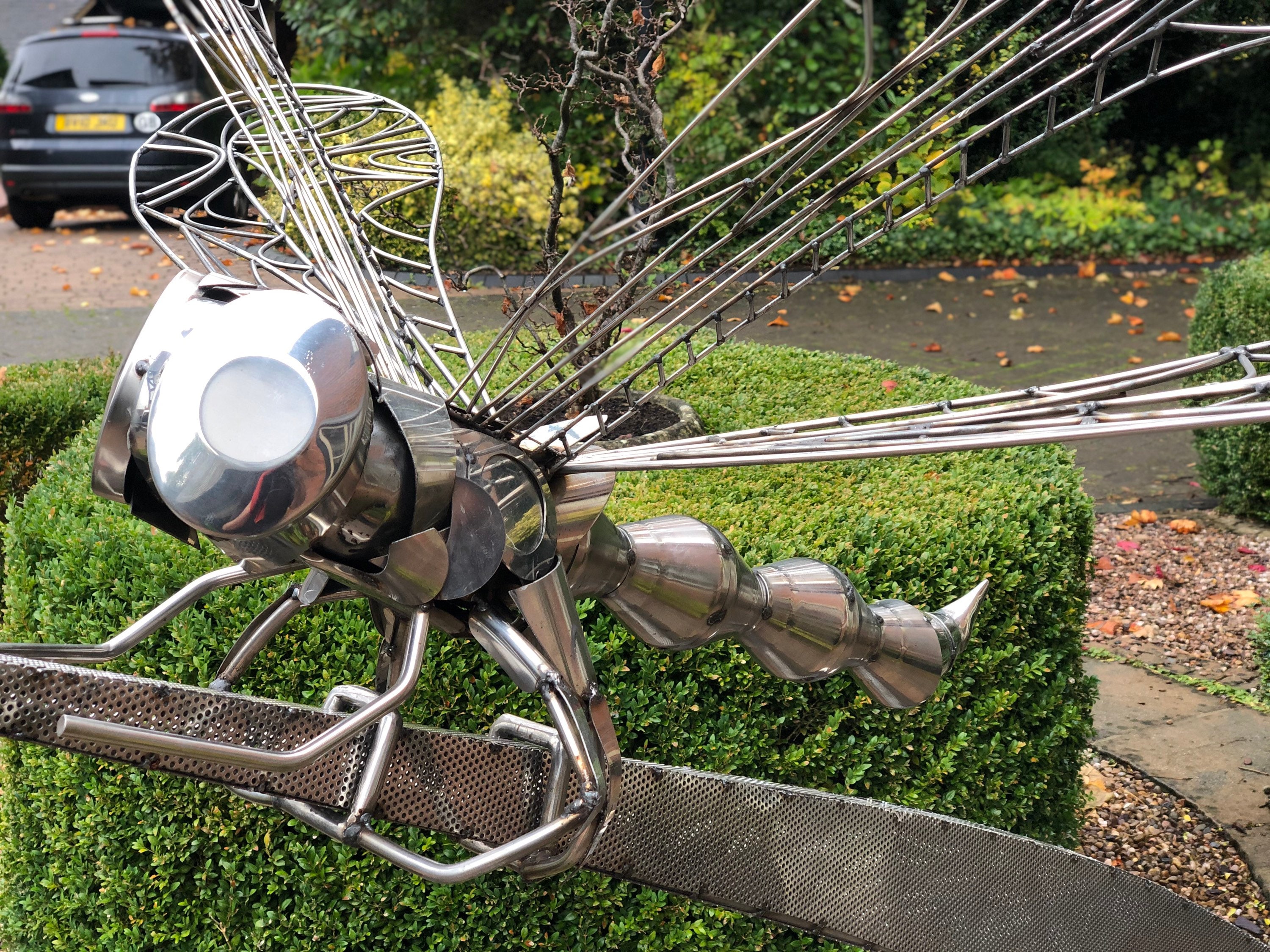 Dragonfly Sculpture Stainless Steel Dragonfly Sculpture Etsy