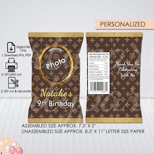 Designer Chip Bag Wrapper Digital File Only 