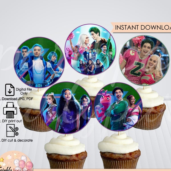 Zombies Cupcake Toppers, Instant Download, Digital File Only