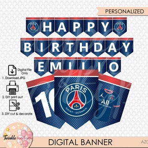 Soccer Banner, Soccer Birthday Banner, Digital File Only