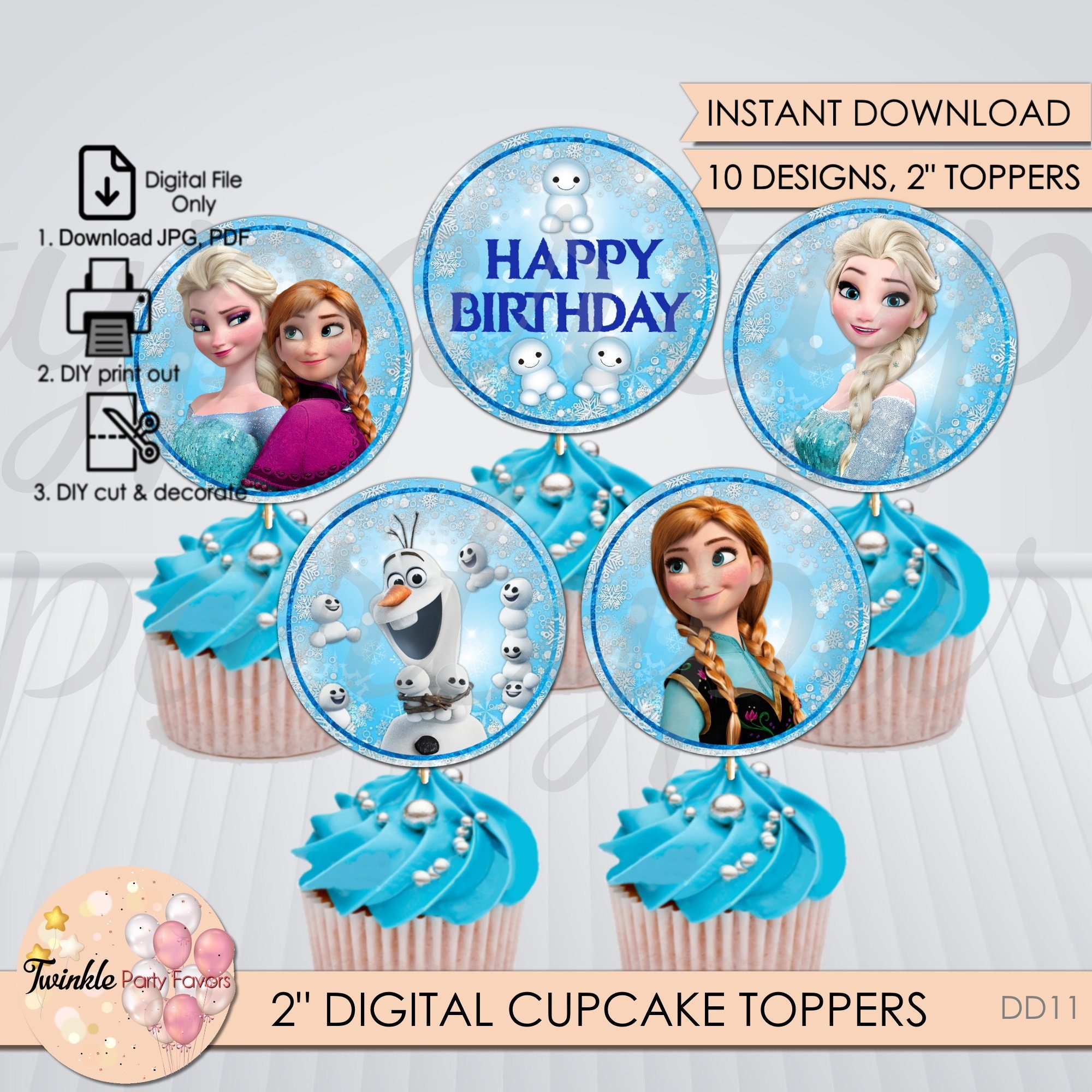 Printable FROZEN Cake Topper Frozen Party SignFrozen -  Portugal