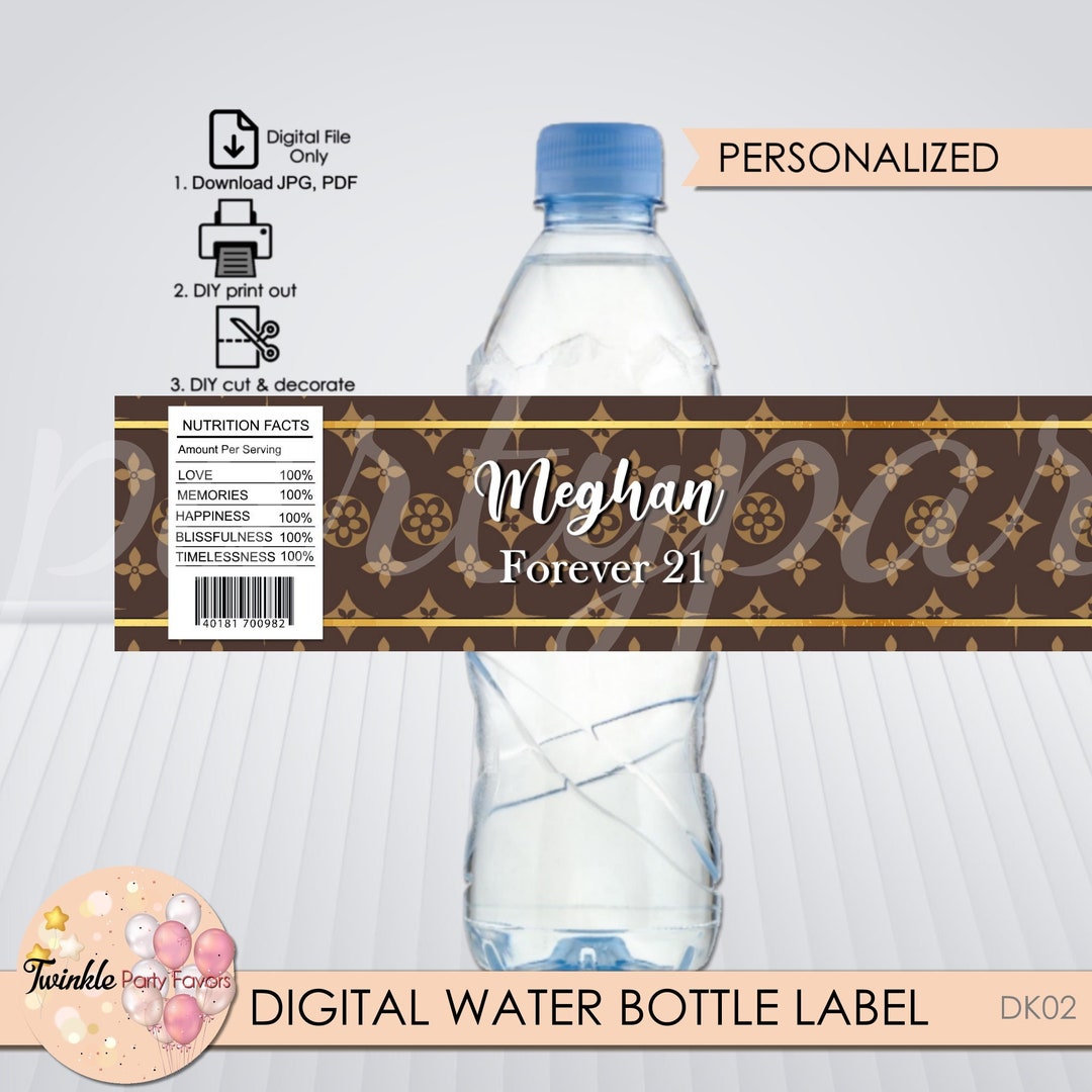 Buy Designer Water Bottle Label Designer Bottle Label Digital Online in  India 
