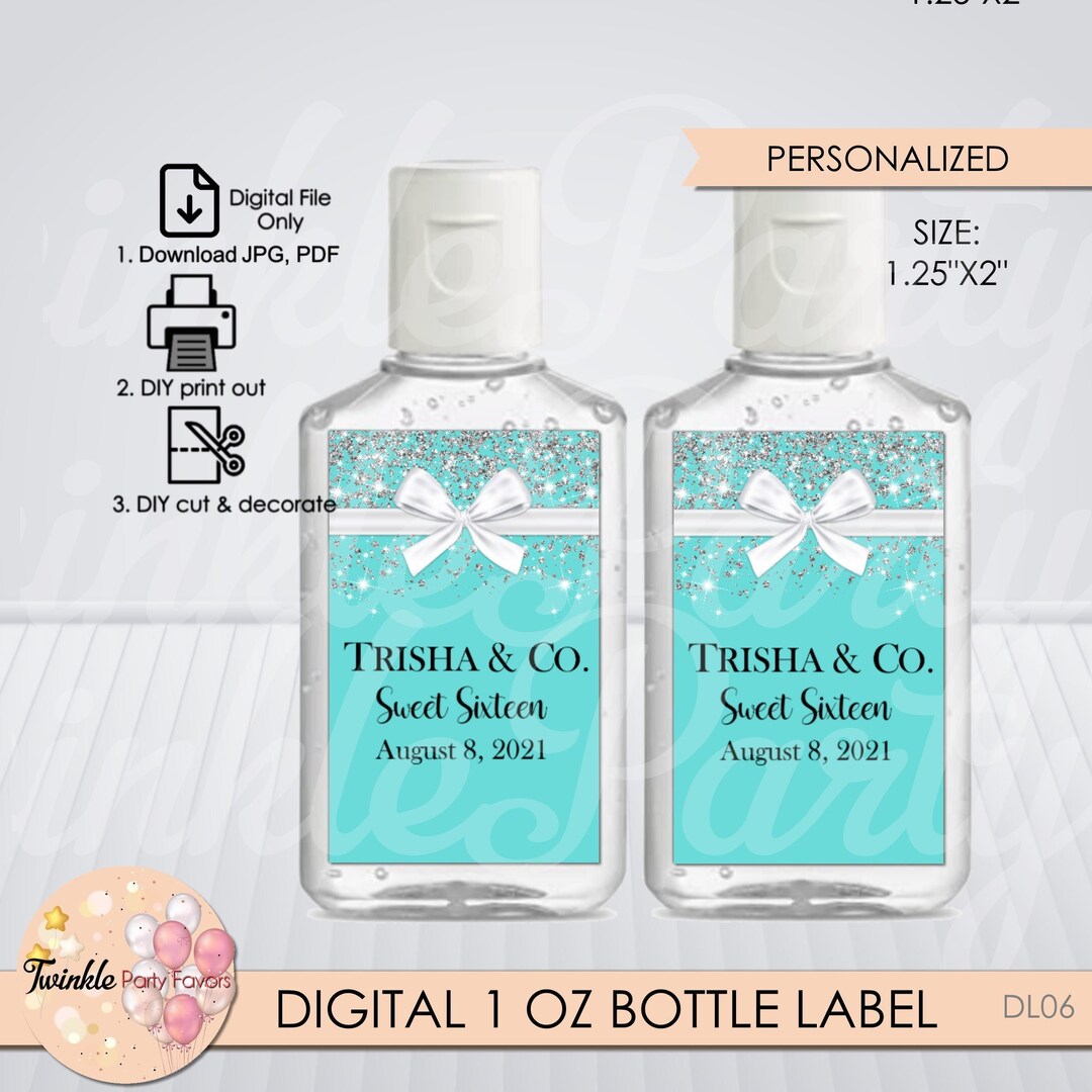 Designer Bottle Label 1 OZ Bottle Label Digital File Only - Etsy